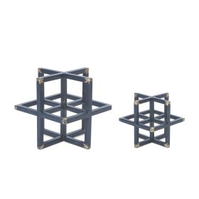 Tabletop Decor (Set of 2) 4"SQ, 6"SQ Iron