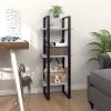 3-Tier Book Cabinet Concrete Gray 15.7"x11.8"x41.3" Engineered Wood