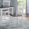 ACME Green Leigh Dining Chair, White & Walnut 77077