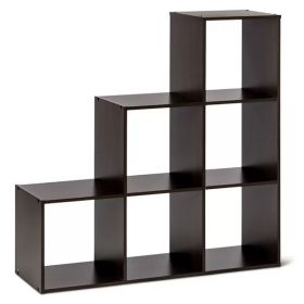 11" 3-2-1 Cube Organizer Shelf (Color: Espresso)